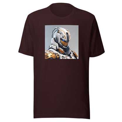 AI Droid Men's Sci-Fi T-Shirt Oxblood Black