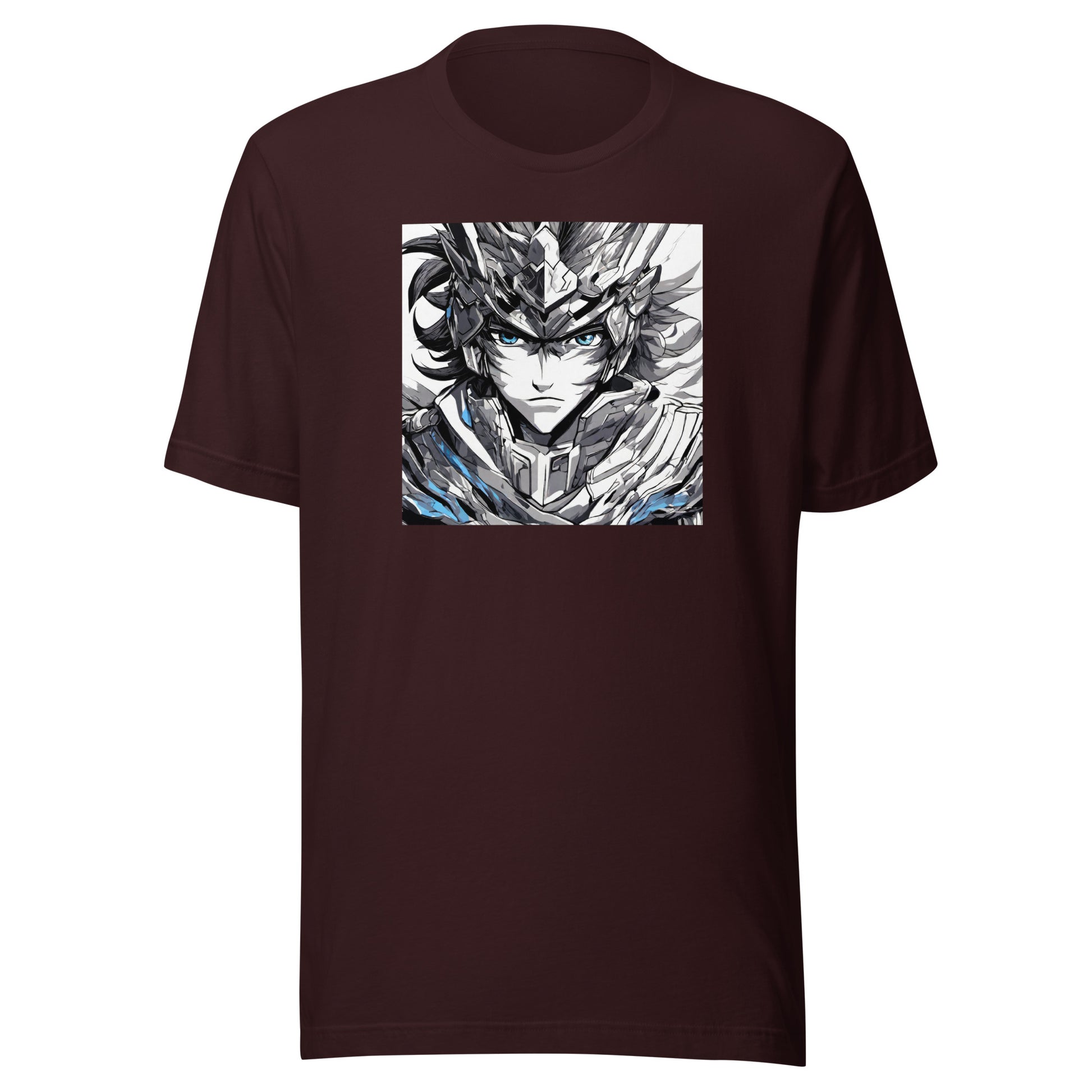 Soul Searching Hero Men's Anime T-Shirt Oxblood Black