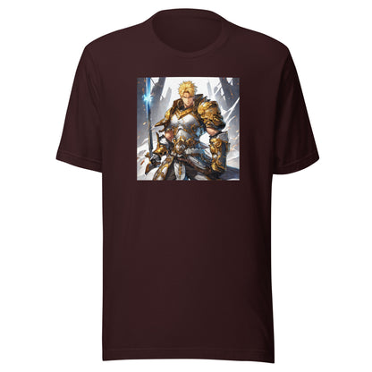 Gold-Clad Champion Men's Anime T-Shirt Oxblood Black