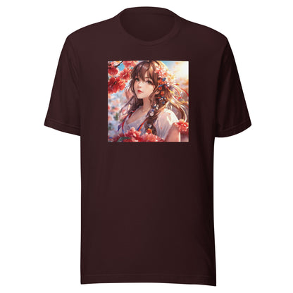 Graceful & Lovely Men's Anime T-Shirt Oxblood Black