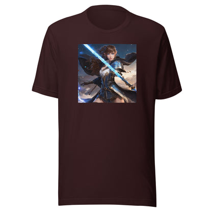 Elven Defender Men's Fantasy Anime T-Shirt Oxblood Black