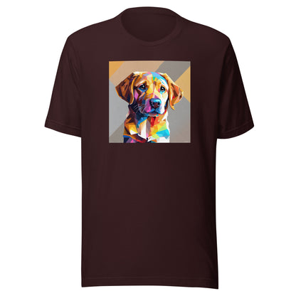 Geometric Dog Men's T-Shirt Oxblood Black