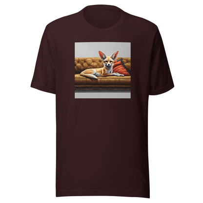 Fancy Fennec Men's T-Shirt Oxblood Black