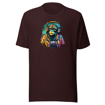 Monkey Music Men's T-Shirt Oxblood Black