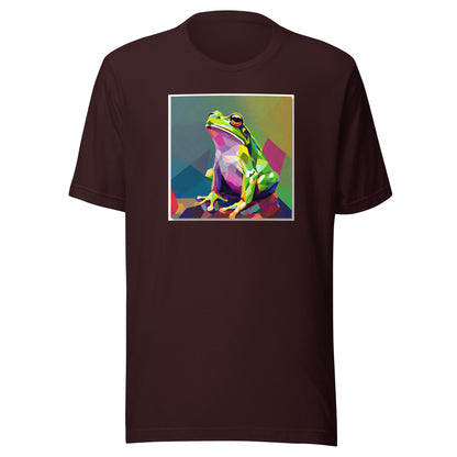 Geometric Frog Men's T-Shirt Oxblood Black