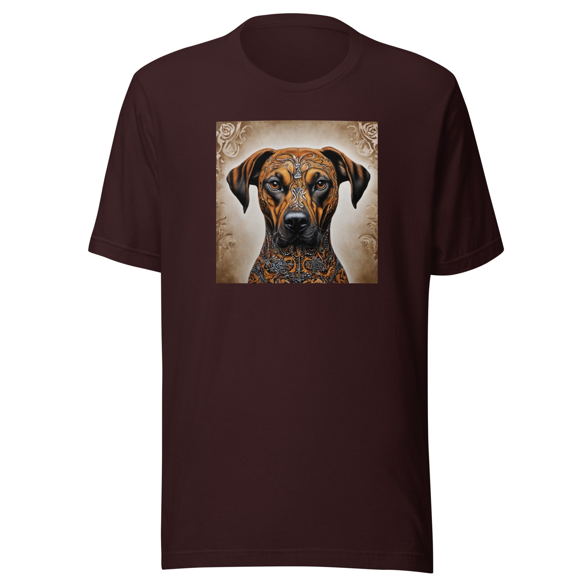 Decorative Dog Men's Animal T-Shirt Oxblood Black