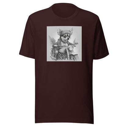 Tiny Speedster Chihuahua Men's T-Shirt Oxblood Black