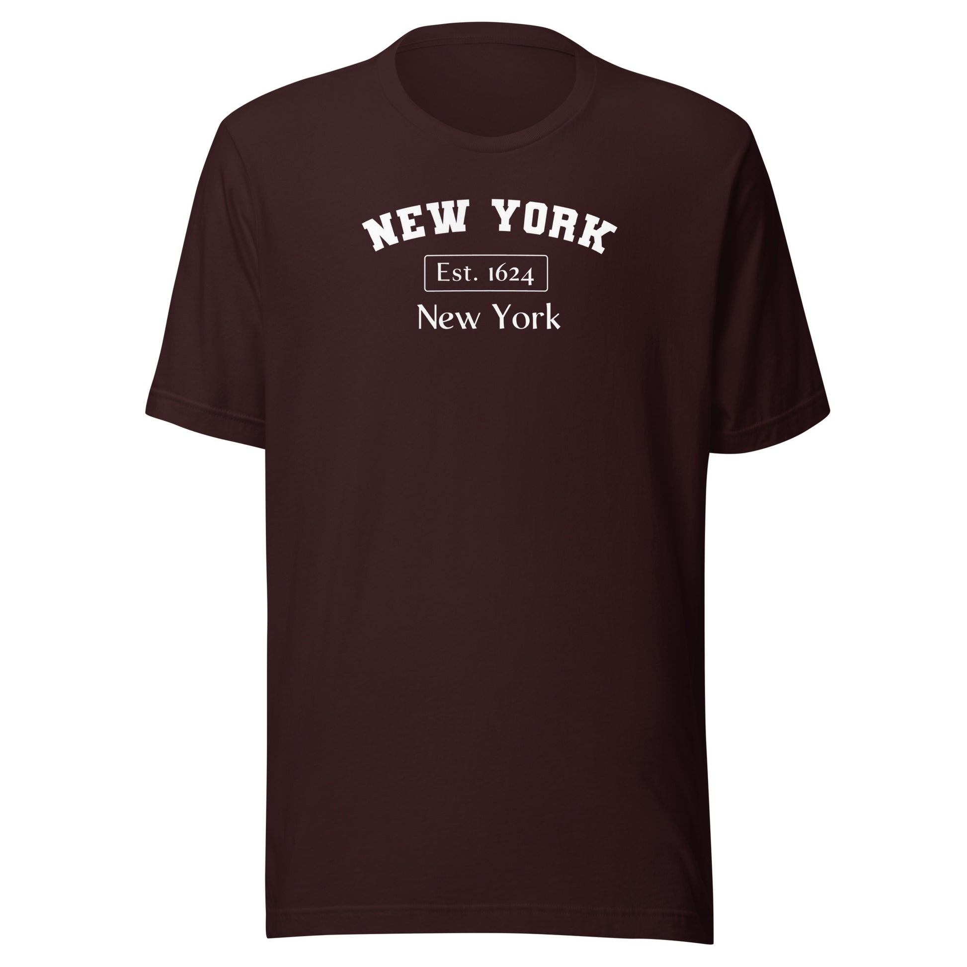 New York, New York Men's T-Shirt Oxblood Black