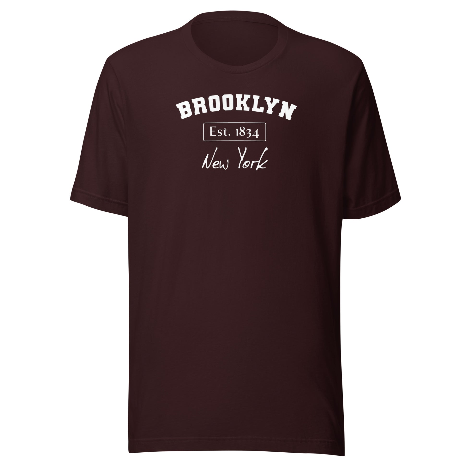 Brooklyn, New York Men's T-Shirt Oxblood Black