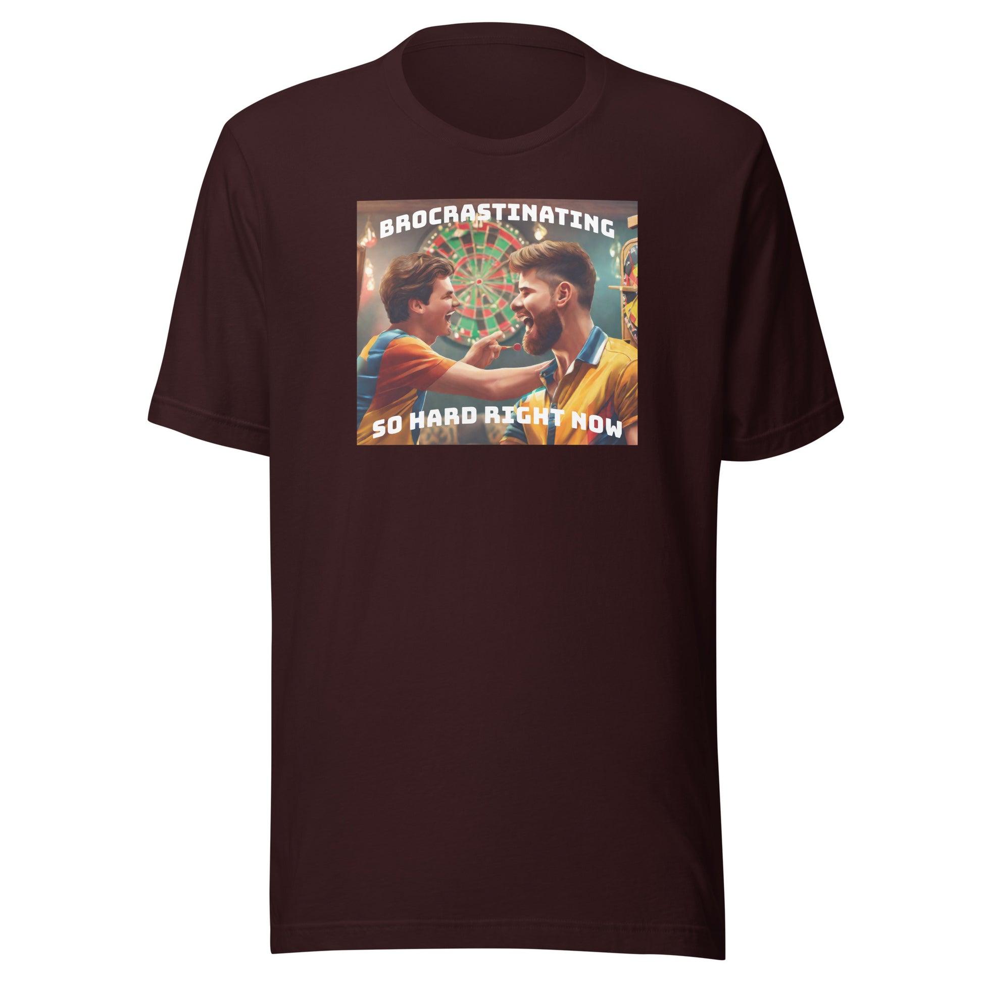 Brocrastinating Men's Funny T-Shirt Oxblood Black