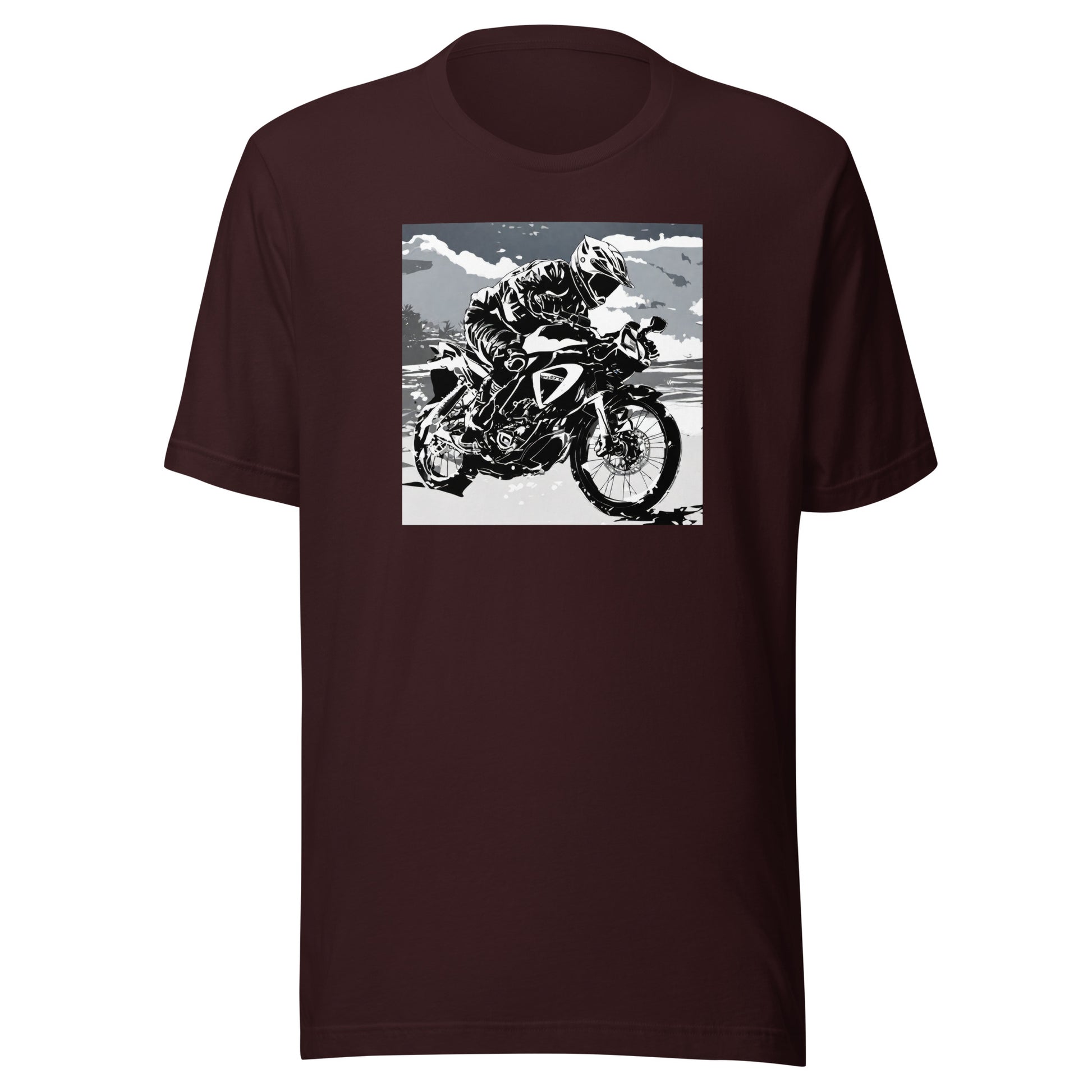 Dirt Bike Racer Men's T-Shirt Oxblood Black