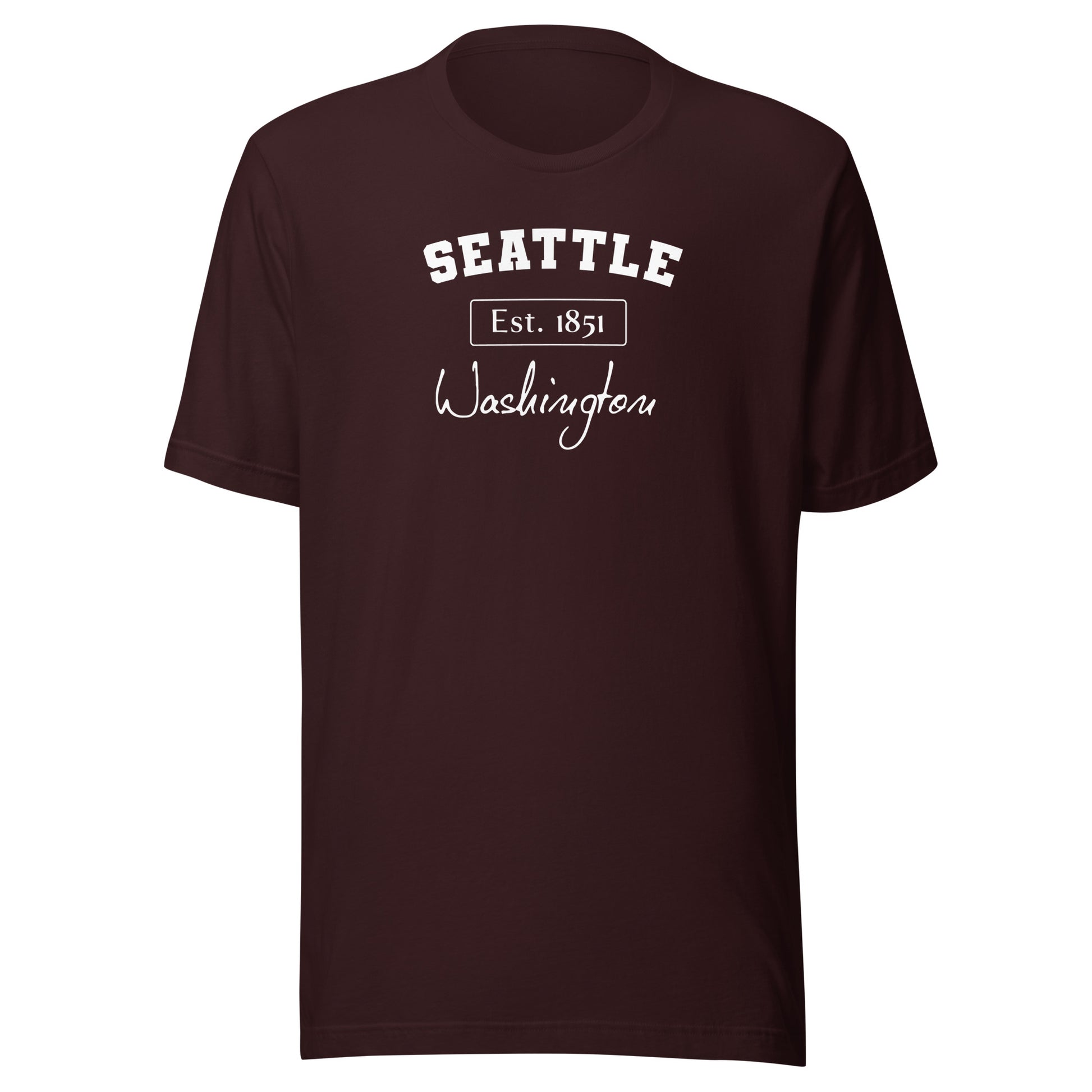 Seattle, Washington Men's T-Shirt Oxblood Black