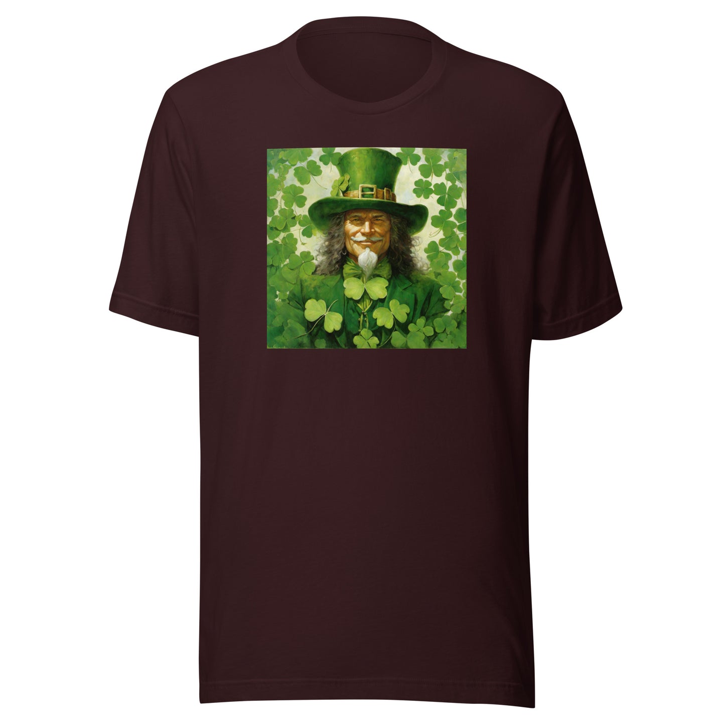 Leprechaun Shamrock Men's T-Shirt for St Patty's Day Oxblood Black