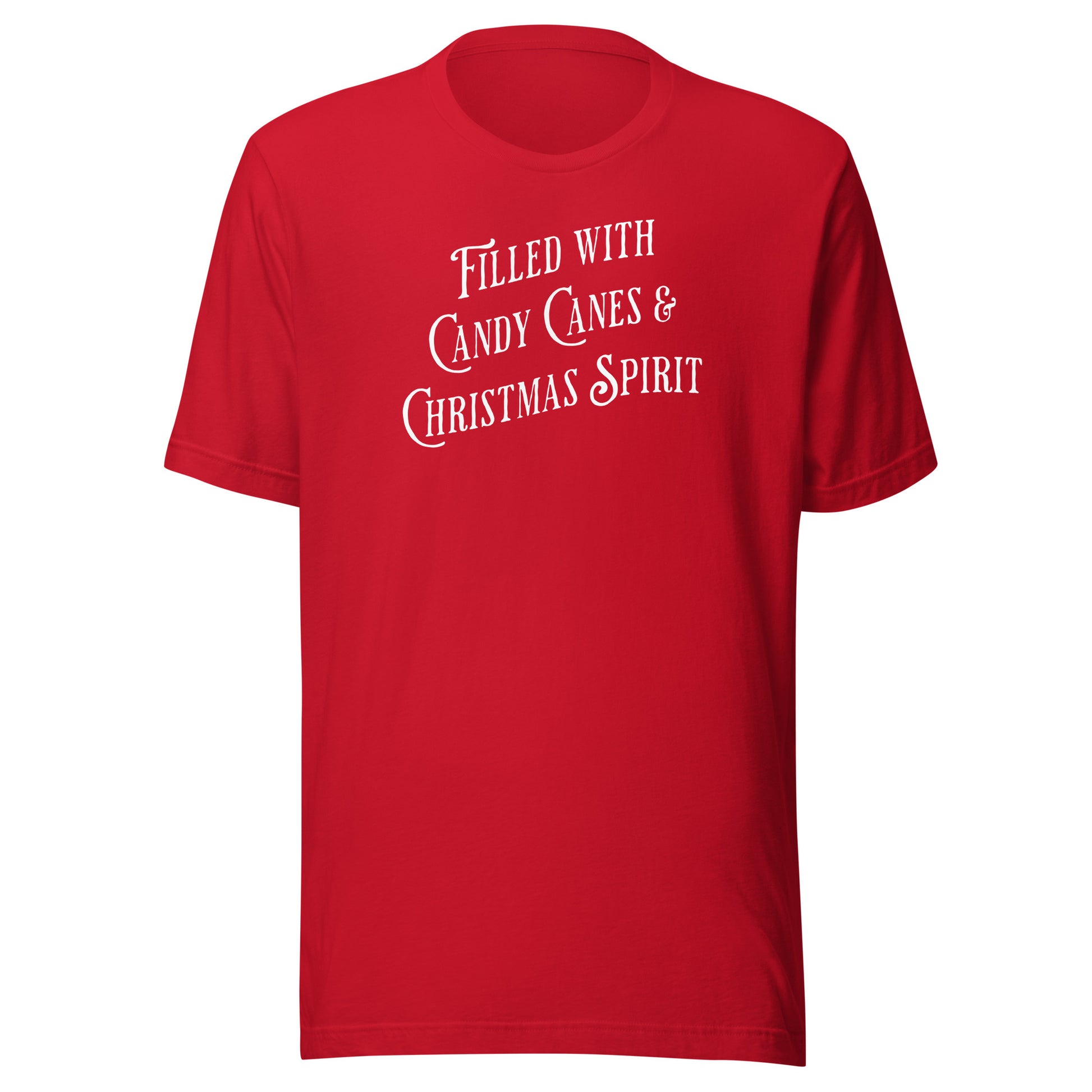 Filled with Candy Canes & Christmas Spirit Men's T-Shirt Red