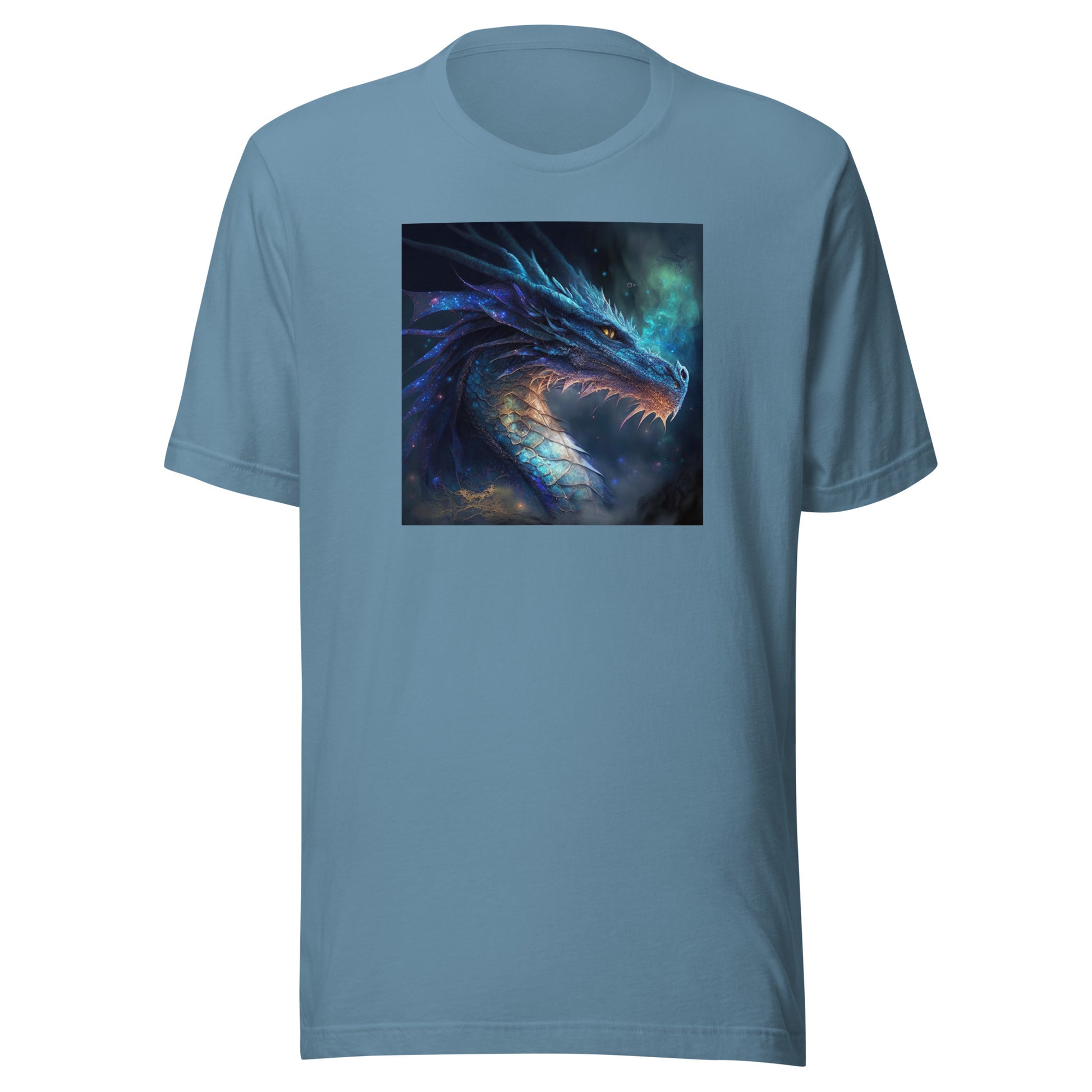 Blue Dragon Men's Fantasy T-Shirt Steel Blue