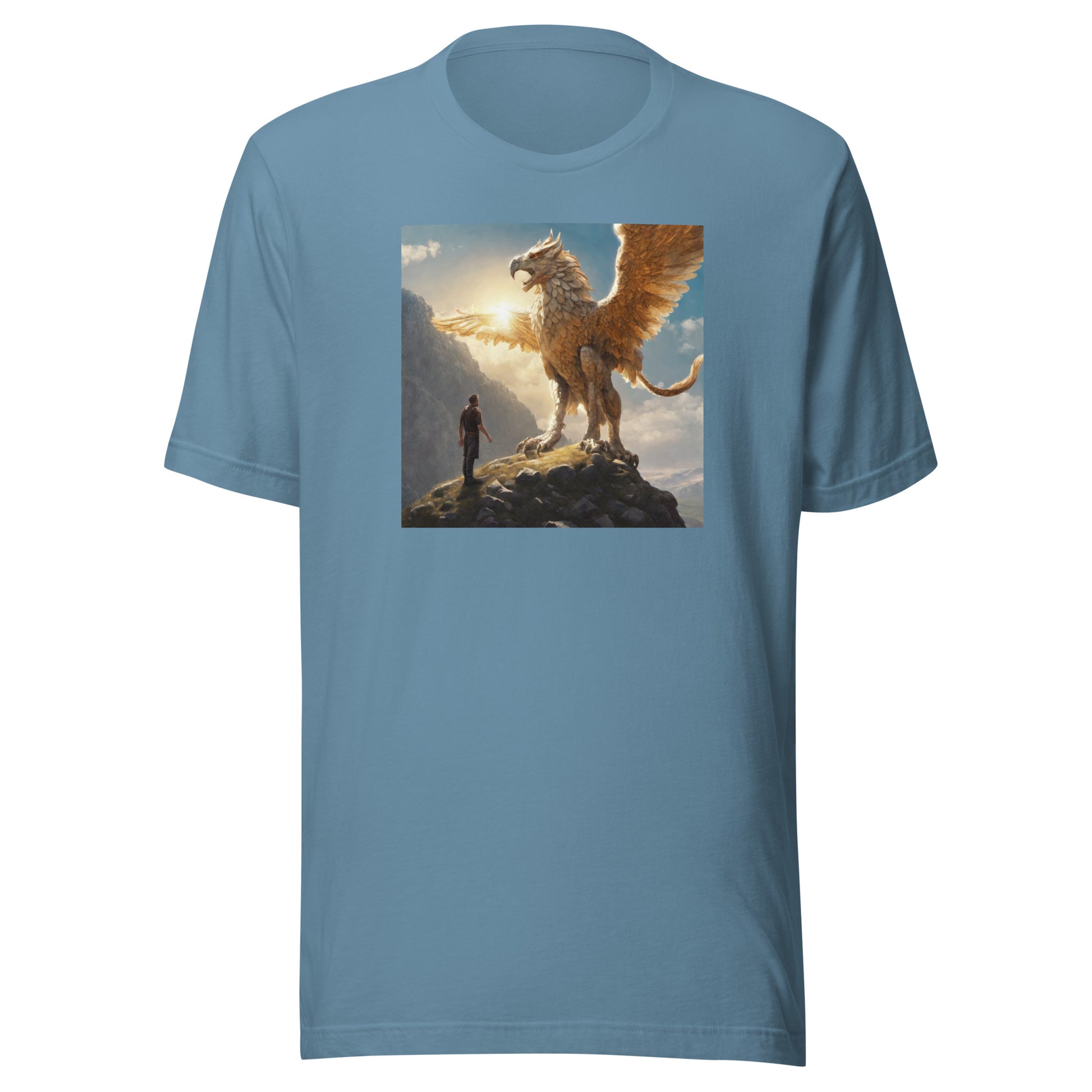 Warrior vs. Griffin Men's T-Shirt Steel Blue