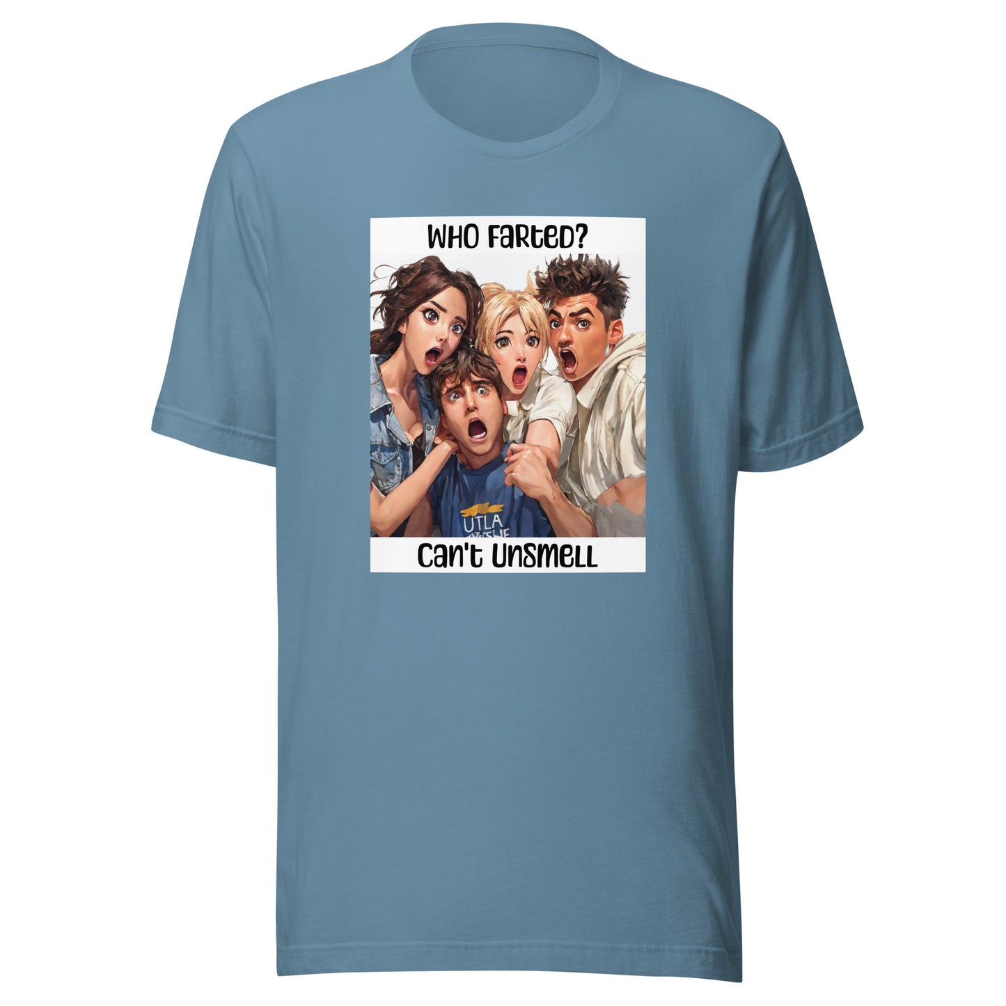 Who Farted Men's Funny T-Shirt Steel Blue