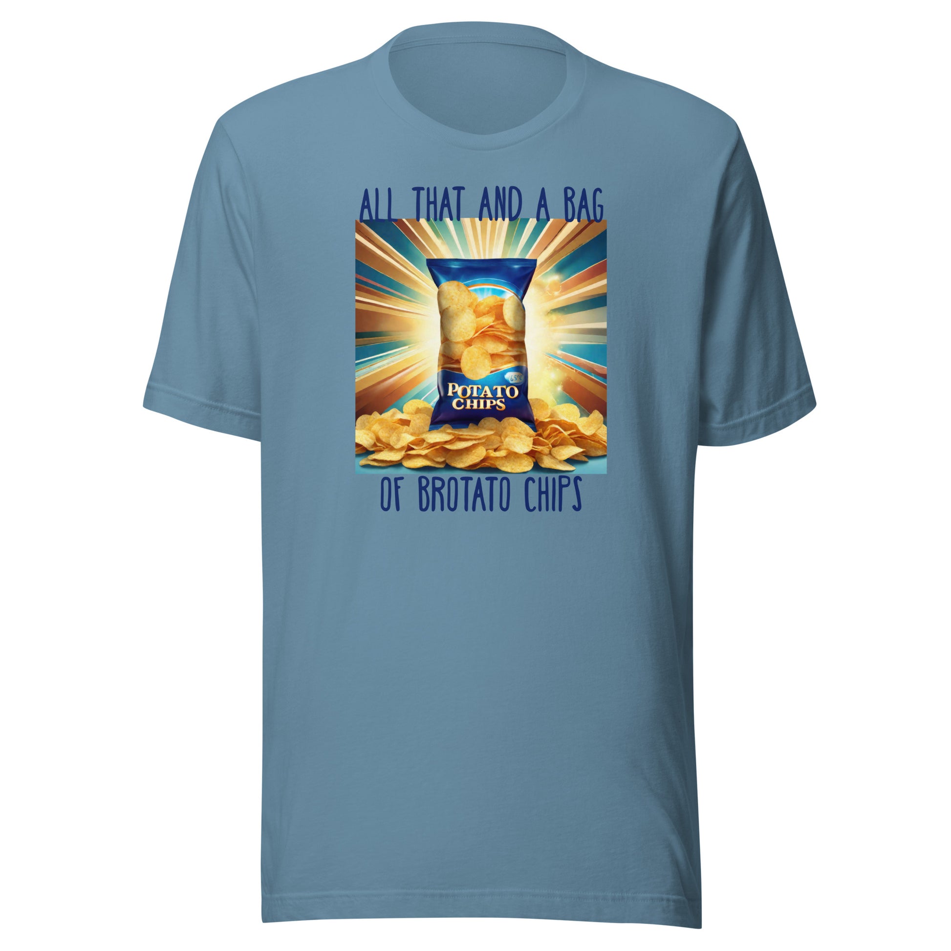 All That and a Bag of Brotato Chips Men's Funny T-Shirt Steel Blue