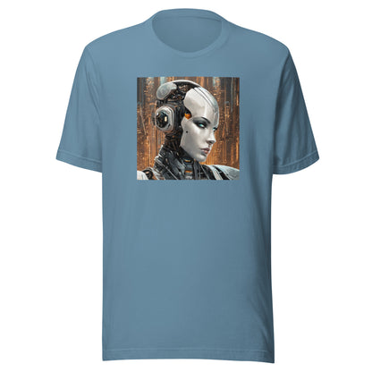 Anthropomorphic Robot Men's Sci-Fi T-Shirt Steel Blue