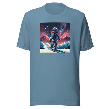 Snowboarding Astronaut Men's T-Shirt Steel Blue