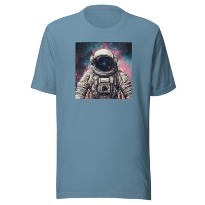 Galactic Astronaut Men's Graphic Tee Steel Blue