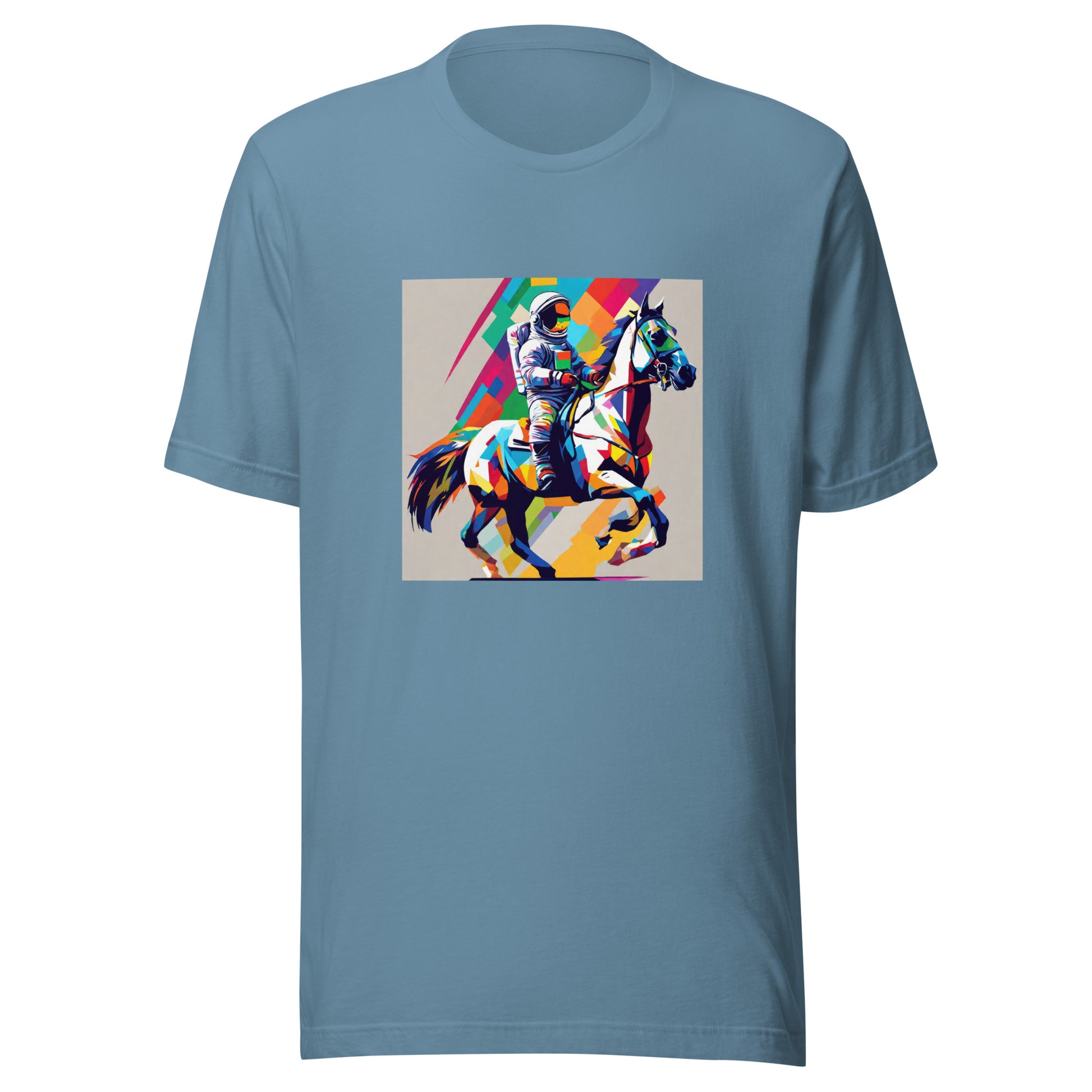 Cosmic Cowboy Men's Space T-Shirt Steel Blue