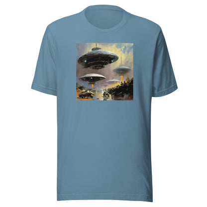 Alien Invasion Men's Graphic Tee Steel Blue