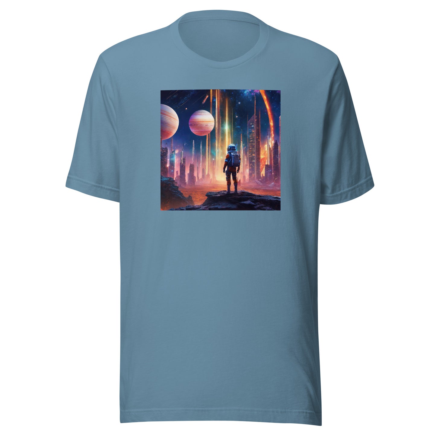 Space Explorer Dreamscape Men's T-Shirt Steel Blue