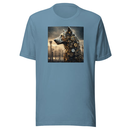 Clockwork Canine Men's SteampunkT-Shirt Steel Blue