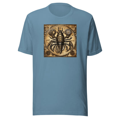 Mechanical Lobster Men's Steampunk T-Shirt Steel Blue