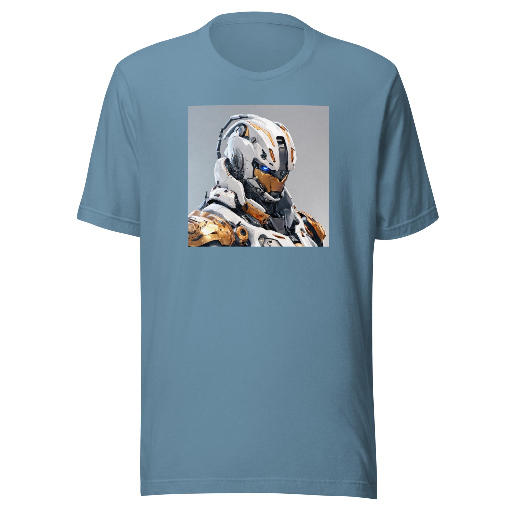 AI Droid Men's Sci-Fi T-Shirt Steel Blue