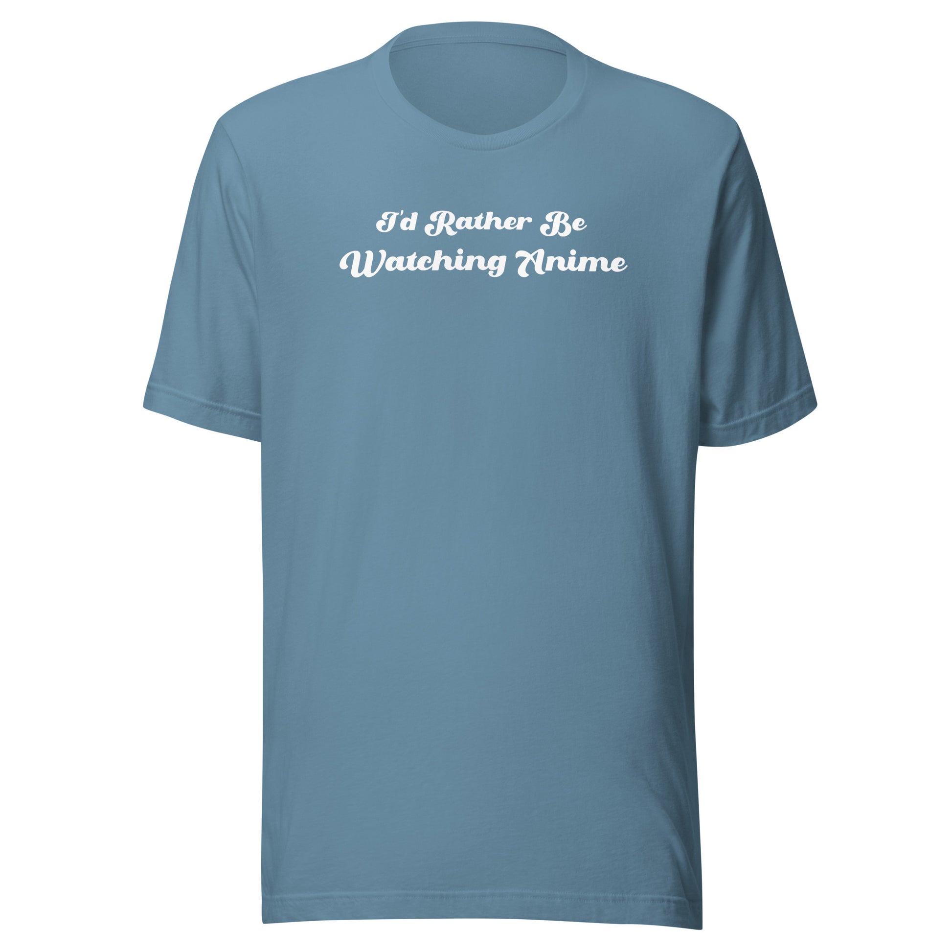 I'd Rather Be Watching Anime Men's T-Shirt Steel Blue