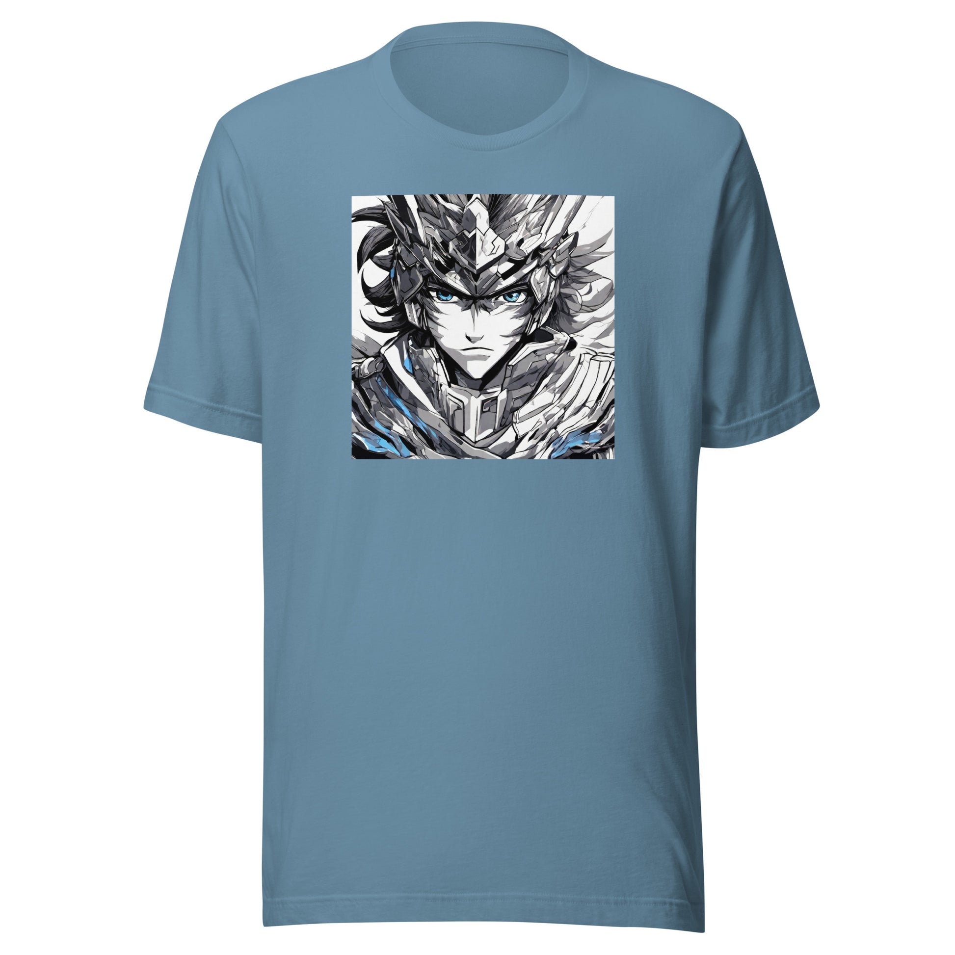 Soul Searching Hero Men's Anime T-Shirt Steel Blue