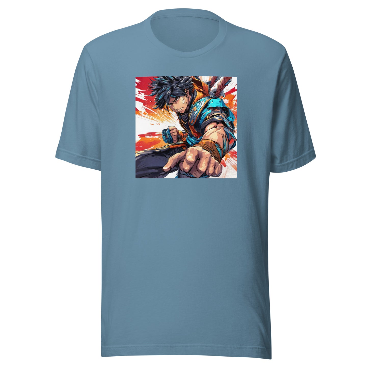 Dauntless Hero Men's Anime T-Shirt Steel Blue