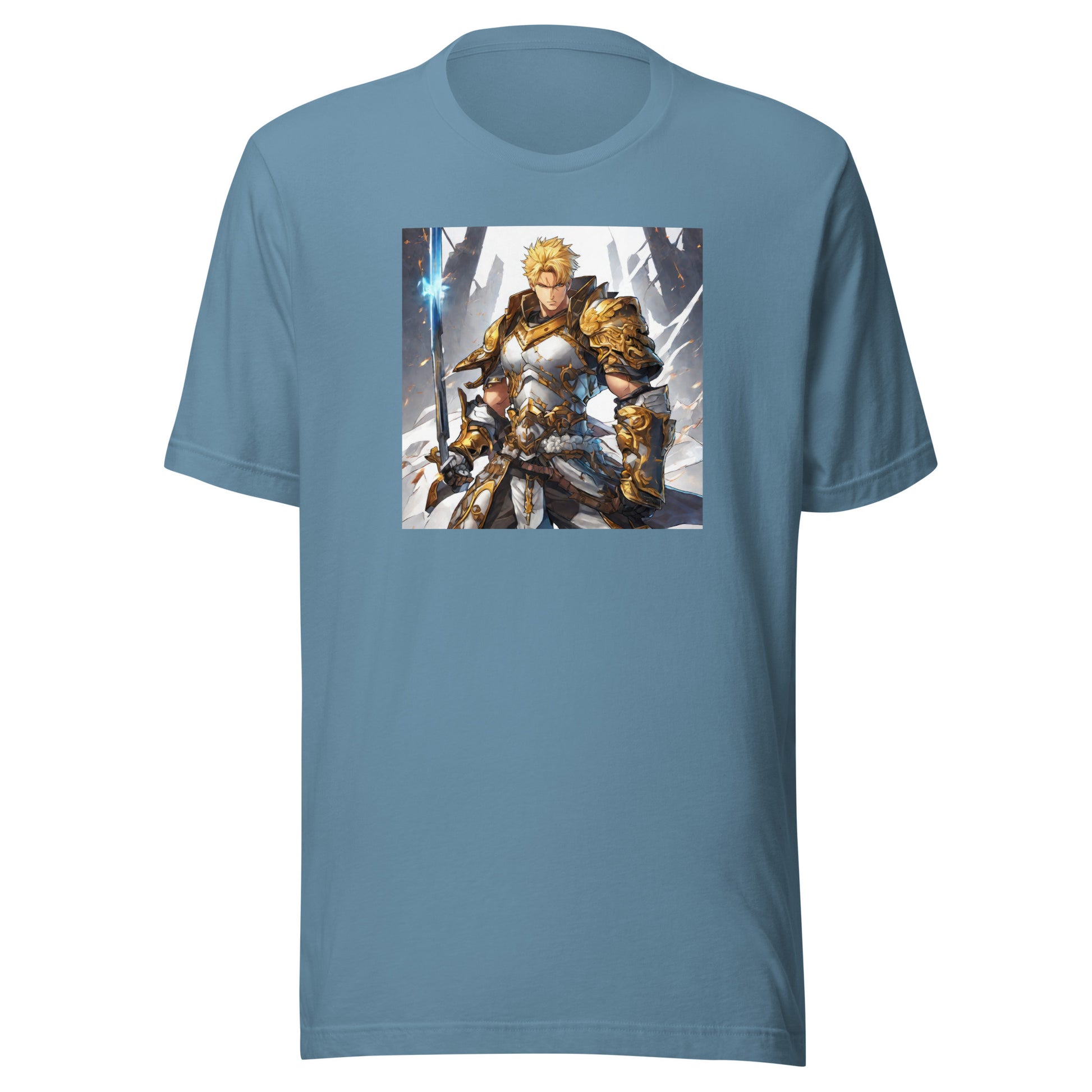 Gold-Clad Champion Men's Anime T-Shirt Steel Blue