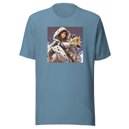 Leopard Queen Men's Anime T-Shirt Steel Blue