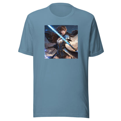 Elven Defender Men's Fantasy Anime T-Shirt Steel Blue