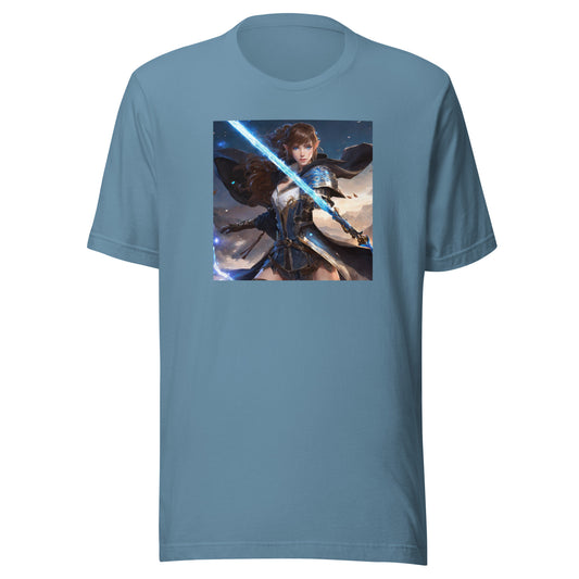 Elven Defender Men's Fantasy Anime T-Shirt Steel Blue