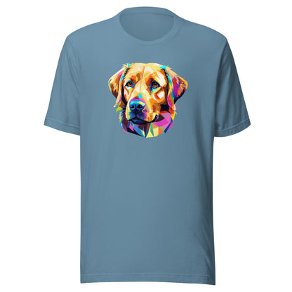 Geometric Golden Lab Men's Graphic Tee Steel Blue