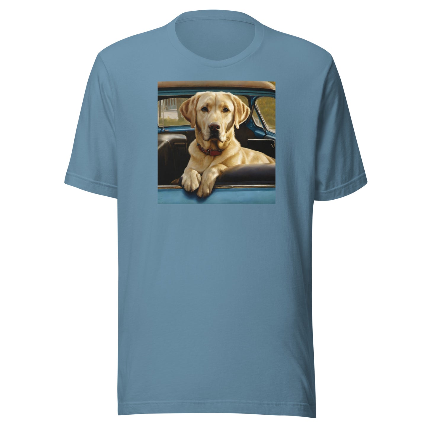 Best Buddy in Truck Men's Graphic Animal Tee Steel Blue