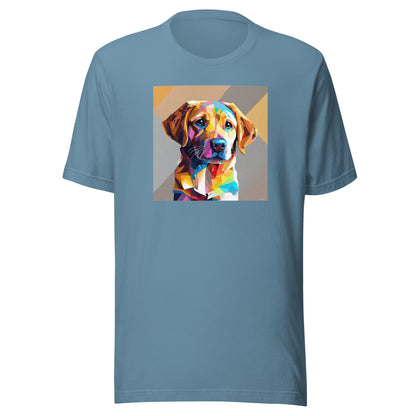 Geometric Dog Men's T-Shirt Steel Blue