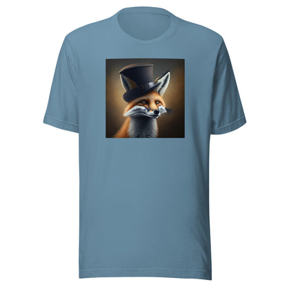 Dapper Fox Men's Graphic Tee Steel Blue