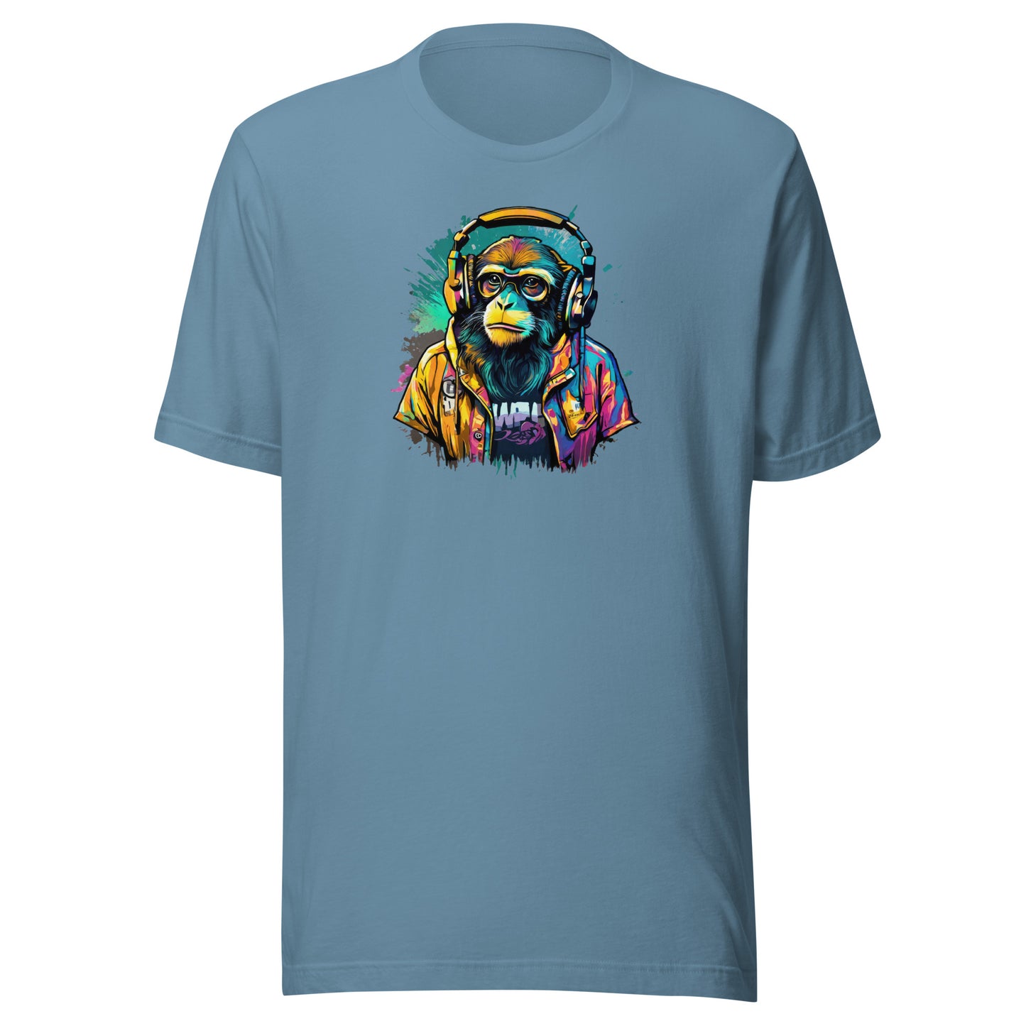 Monkey Music Men's T-Shirt Steel Blue