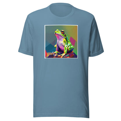 Geometric Frog Men's T-Shirt Steel Blue