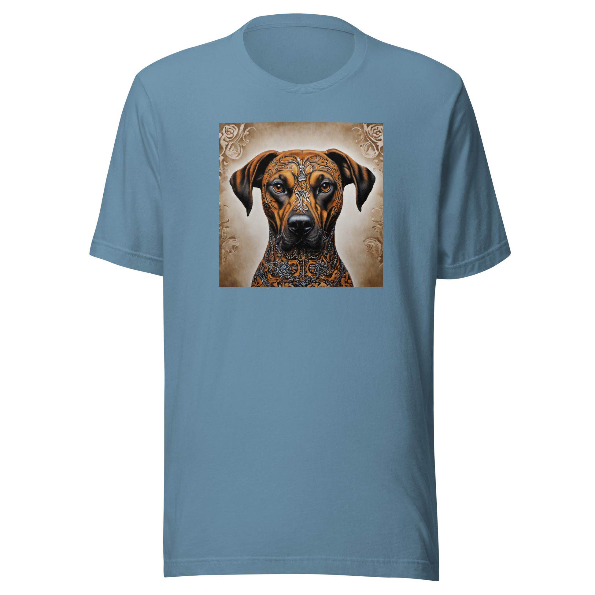 Decorative Dog Men's Animal T-Shirt Steel Blue