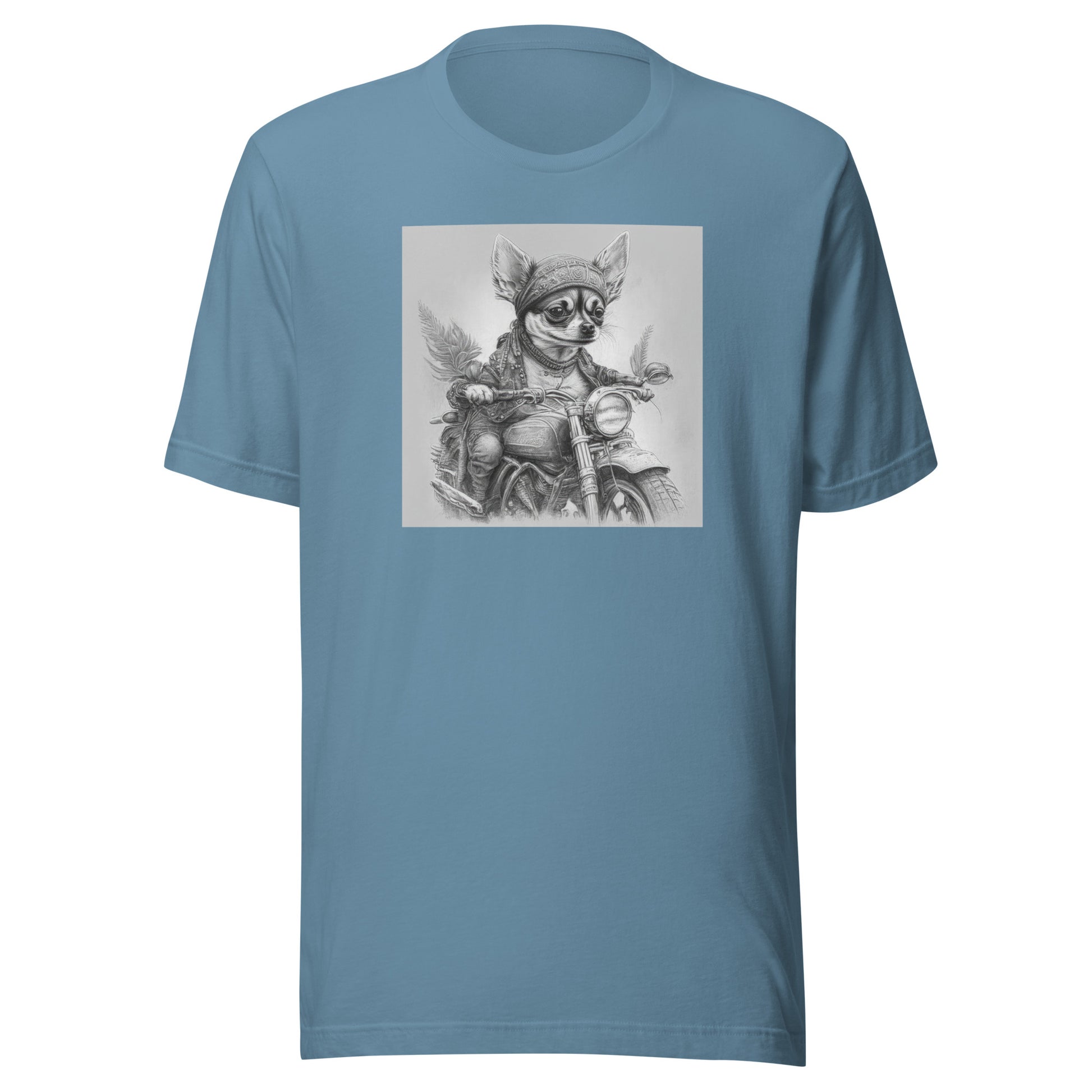 Tiny Speedster Chihuahua Men's T-Shirt Steel Blue