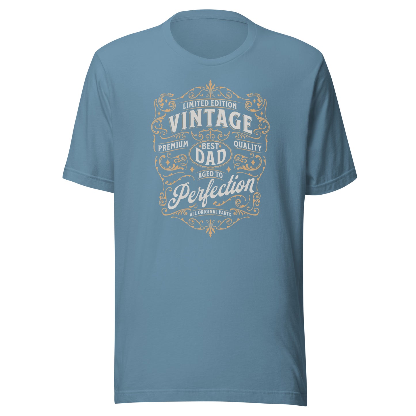 Vintage Dad Aged to Perfection T-Shirt Steel Blue