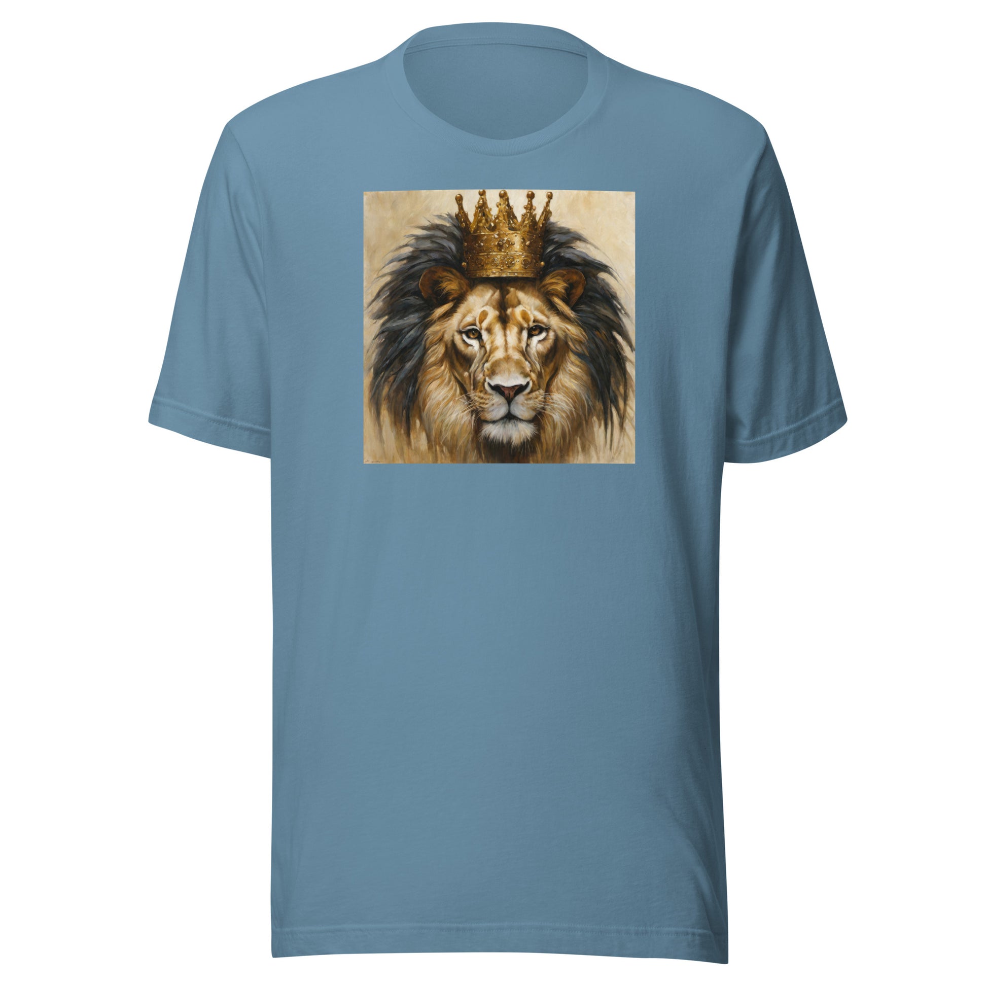 King Lion Men's Graphic Tee Steel Blue