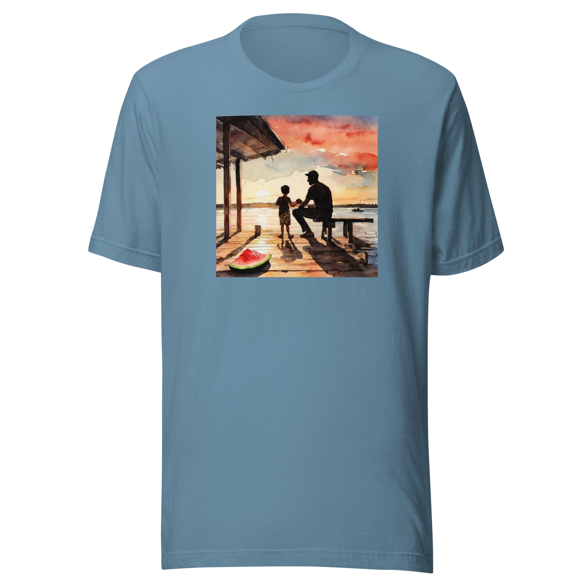 Summer Memories with Dad T-Shirt Steel Blue