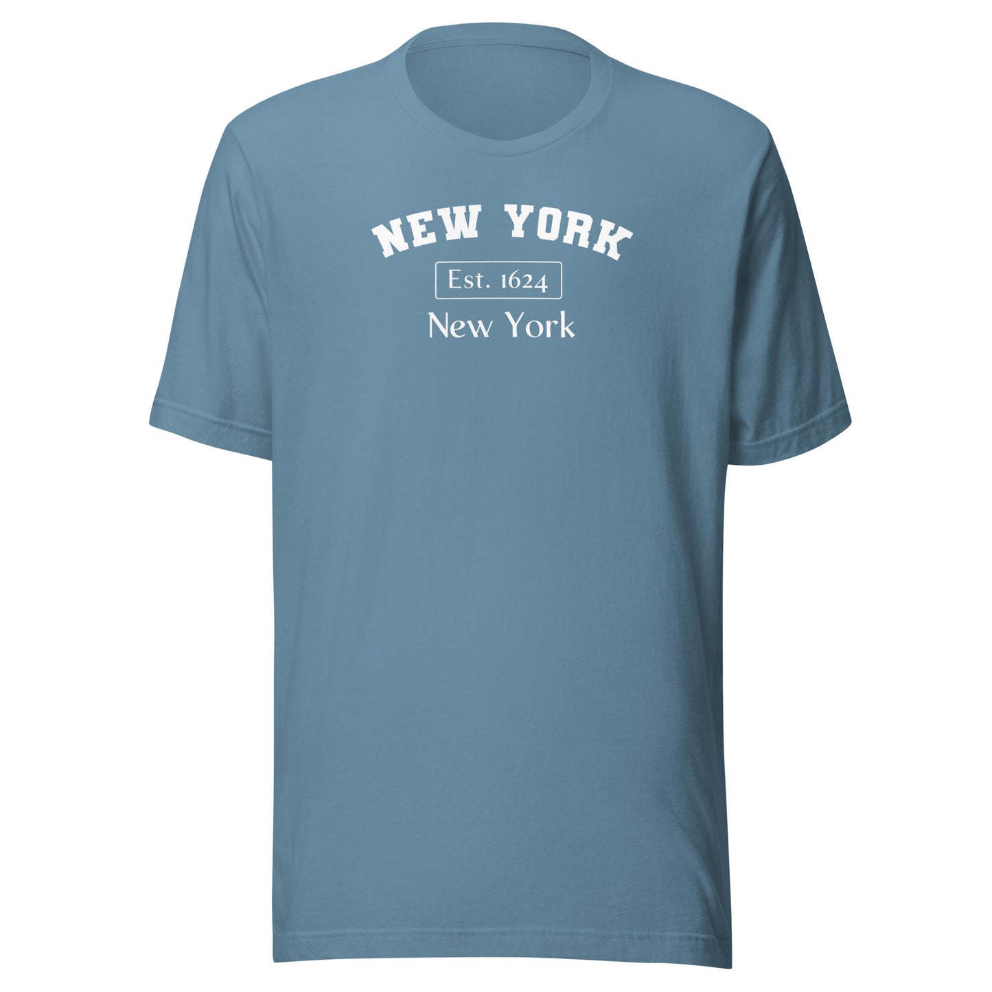 New York, New York Men's T-Shirt Steel Blue